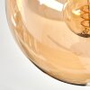 Gastor ceiling light, globe light Amber, 6-light sources