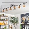 Gastor ceiling light, globe light Amber, 6-light sources