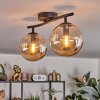 Gastor ceiling light, globe light Amber, 2-light sources