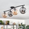 Gastor ceiling light, globe light Amber, Smoke-coloured, 4-light sources