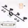 Aggebo ceiling light black, 4-light sources