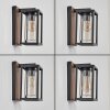 Portalis outdoor wall light brown, Wood like finish, black, 1-light source