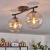 Gastor ceiling light, globe light Amber, clear, 2-light sources