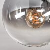 Gastor ceiling light, globe light clear, Smoke-coloured, 4-light sources