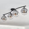 Gastor ceiling light, globe light clear, Smoke-coloured, 4-light sources