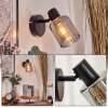 Aggebo wall light, Wall spotlight black, 1-light source