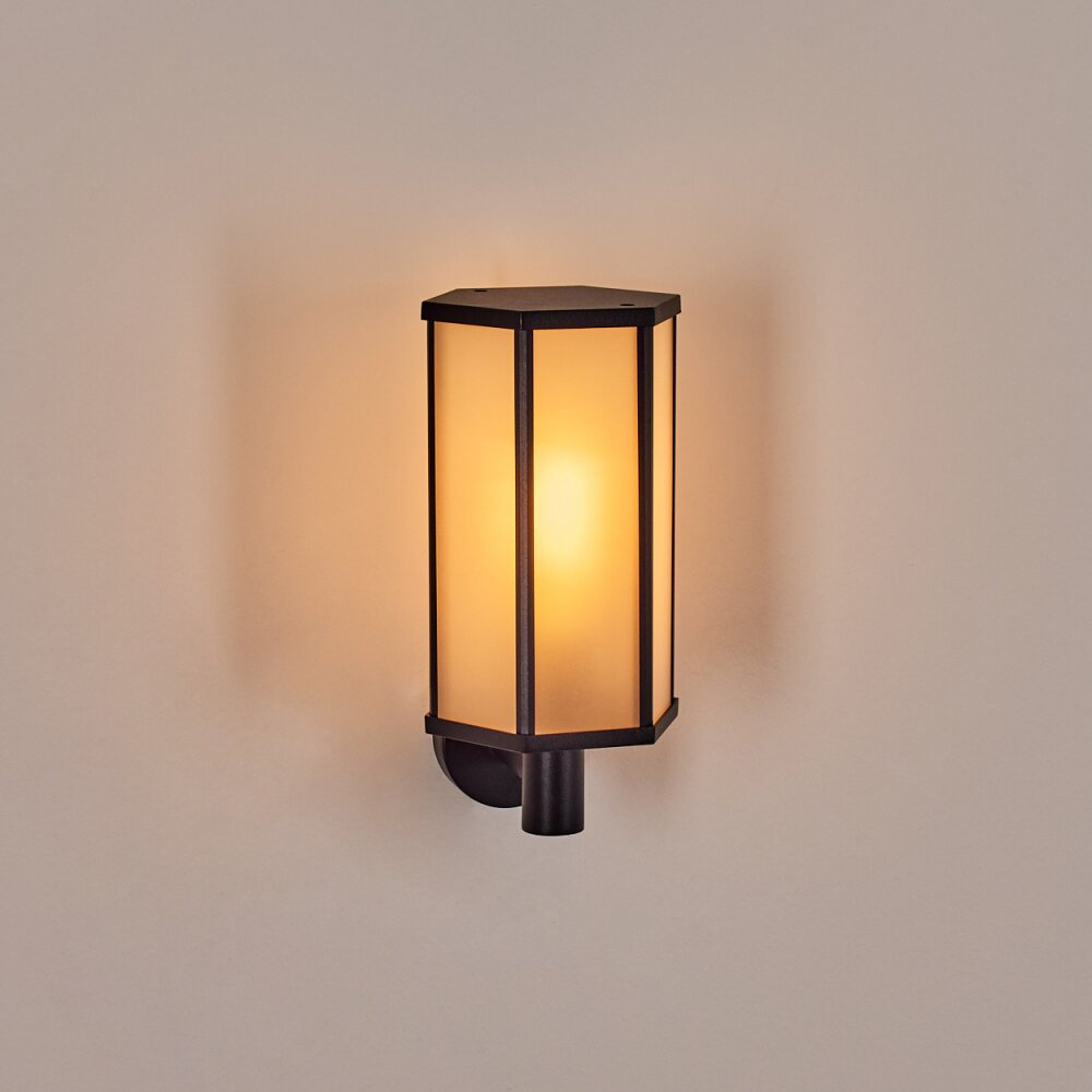 Monfanim outdoor wall light black, 1-light source
