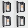 Portalis outdoor wall light black, silver, 1-light source, Motion sensor