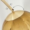 Koyoto globe light, floor lamp brass, 1-light source