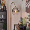 Koyoto globe light, floor lamp brass, 1-light source