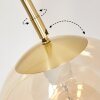 Koyoto globe light, floor lamp brass, 1-light source