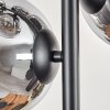 Gastor ceiling light, globe light chrome, Smoke-coloured, 6-light sources