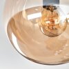 Gastor ceiling light, globe light Amber, 9-light sources