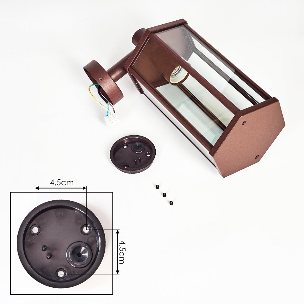 Monfanim outdoor wall light rust-coloured, 1-light source