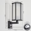 Monfanim outdoor wall light black, 1-light source