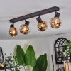 Cevio ceiling light black, 4-light sources