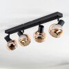 Cevio ceiling light black, 4-light sources