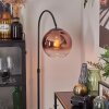 Koyoto globe light, floor lamp clear, coppery, 1-light source