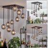 Chehalis ceiling light, globe light Smoke-coloured, 9-light sources