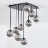 Chehalis ceiling light, globe light Smoke-coloured, 9-light sources