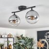 Gastor ceiling light, globe light clear, Smoke-coloured, 2-light sources