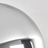 Gastor ceiling light, globe light chrome, Smoke-coloured, 2-light sources