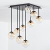 Chehalis ceiling light, globe light Amber, clear, 9-light sources