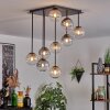 Chehalis ceiling light, globe light Amber, clear, Smoke-coloured, 9-light sources