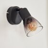 Medelim wall light, wall spotlight clear, Smoke-coloured, 1-light source