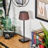 Longchamps Outdoor table lamp, table lamp LED brown, black, 1-light source