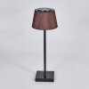 Longchamps Outdoor table lamp, table lamp LED brown, black, 1-light source