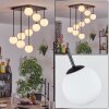 Chehalis ceiling light, globe light white, 9-light sources