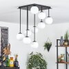 Chehalis ceiling light, globe light white, 9-light sources