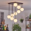 Chehalis ceiling light, globe light white, 9-light sources