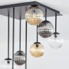 Chehalis ceiling light, globe light Amber, clear, Smoke-coloured, 9-light sources