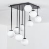 Chehalis ceiling light, globe light white, 9-light sources