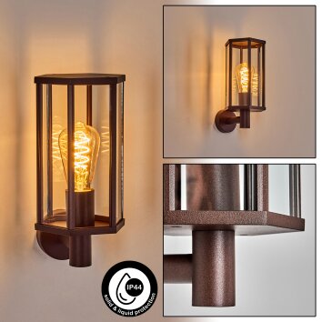 Monfanim outdoor wall light rust-coloured, 1-light source