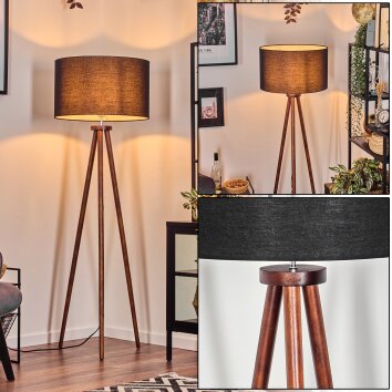 Flemming floor lamp dark brown, 1-light source