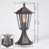 Loria pedestal light black, silver, 1-light source