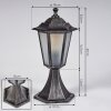 Loria pedestal light black, silver, 1-light source