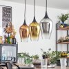 Ladrongueira hanging light chrome, gold, clear, coppery, Smoke-coloured, 3-light sources