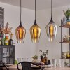 Ladrongueira hanging light chrome, gold, clear, coppery, Smoke-coloured, 3-light sources