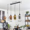 Ladrongueira hanging light chrome, gold, clear, coppery, Smoke-coloured, 3-light sources