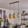 Ladrongueira hanging light chrome, gold, clear, coppery, Smoke-coloured, 3-light sources