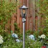 Loria outdoor light, path light black, silver, 1-light source, Motion sensor