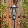 Loria outdoor light, path light black, silver, 1-light source, Motion sensor