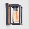 Portalis outdoor light, outdoor wall light brown, Wood like finish, black, 1-light source