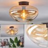 Mertola ceiling light Amber, clear, 1-light source