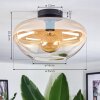 Mertola ceiling light Amber, clear, 1-light source