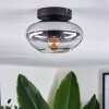 Mertola ceiling light chrome, Smoke-coloured, 1-light source